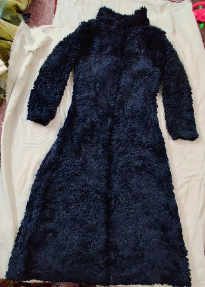 Heavy Fur Detail Dress