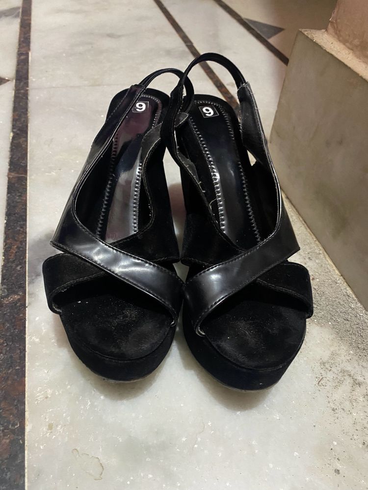 Black High Heel Sandal