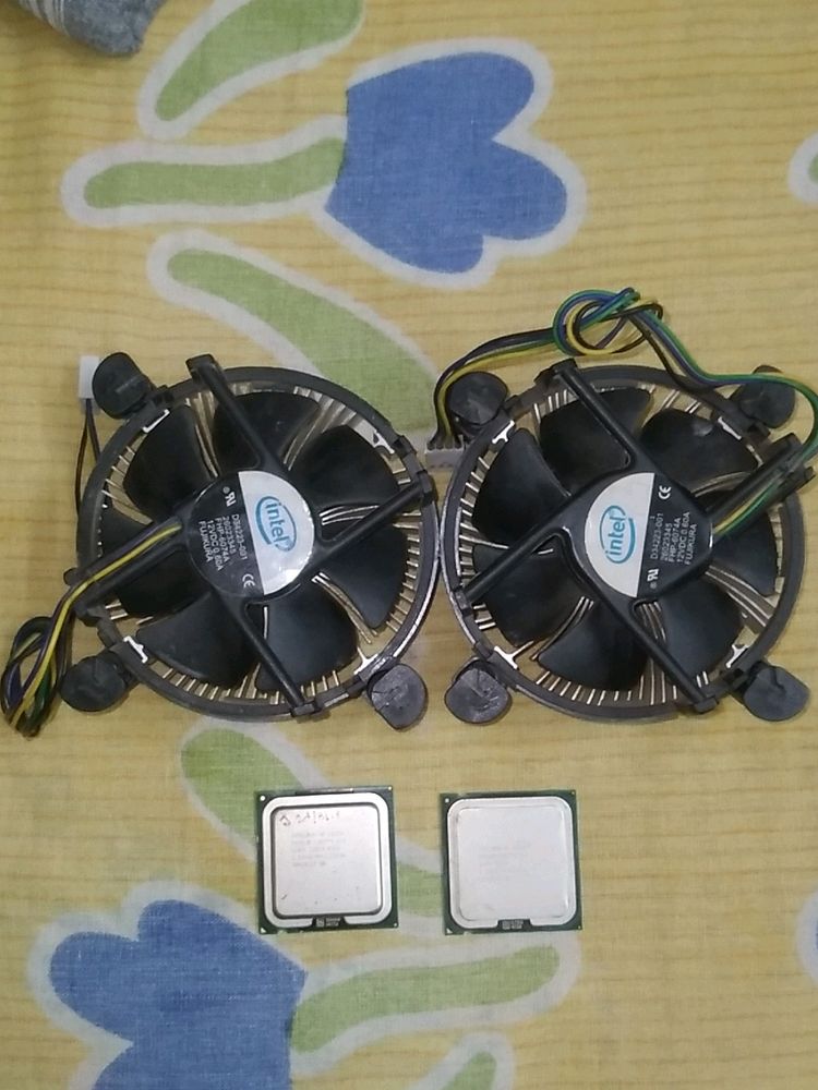 CPU Stock Cooler(fan )+Core 2 Processor(2.33ghz)×2