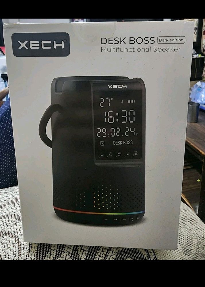 (NEW) XECH- DIGITAL CLOCK WITH SPEAKER AND Holder