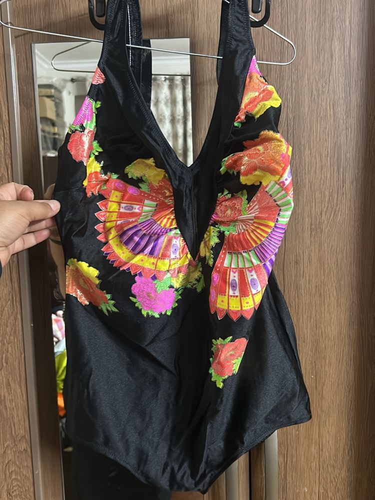 Floral Print Swimming Suit