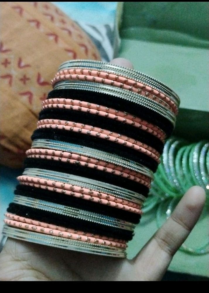 Velvet & Kaach Bangles With Kada Combo