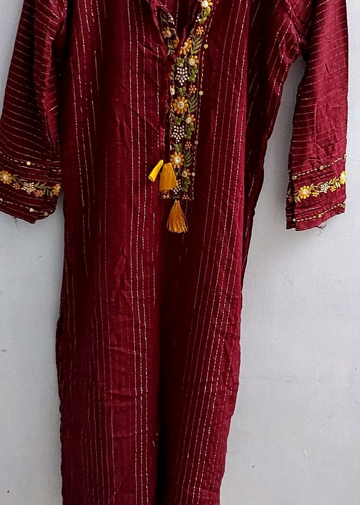 Dark Red Maroon Kurti