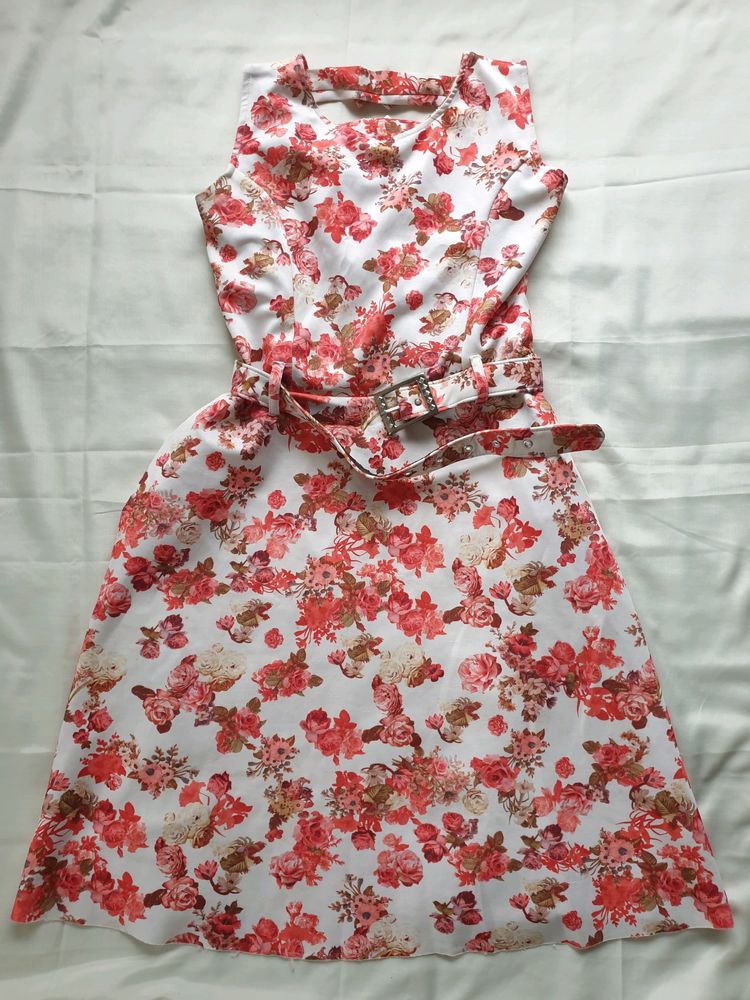 Floral Knee Length Dress