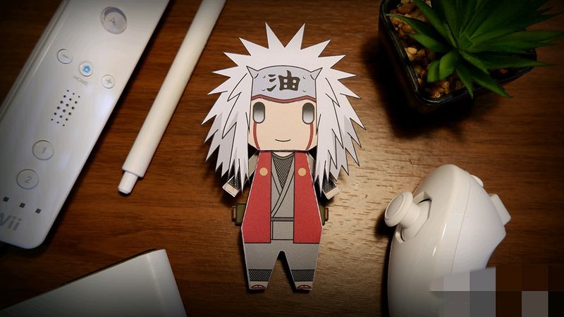 Anime Naruto Shippuden Jiraya Chibi Paper Figurine