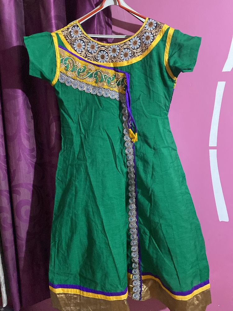 Green And Yellow Kurta Set