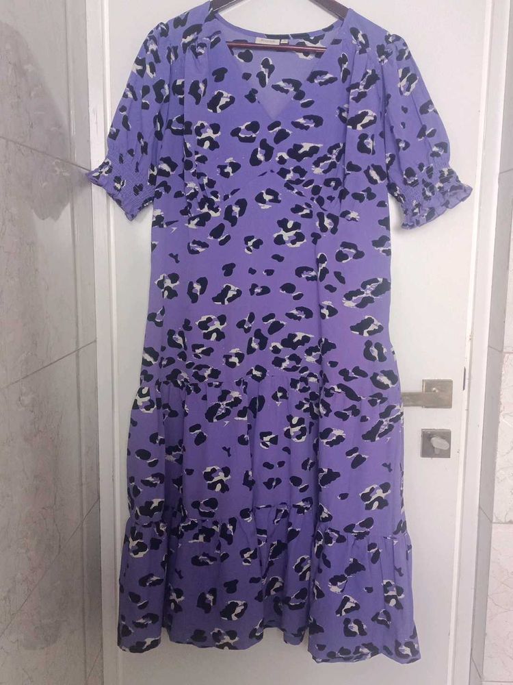 Pluss 3xl Size Frock Dress Lavender