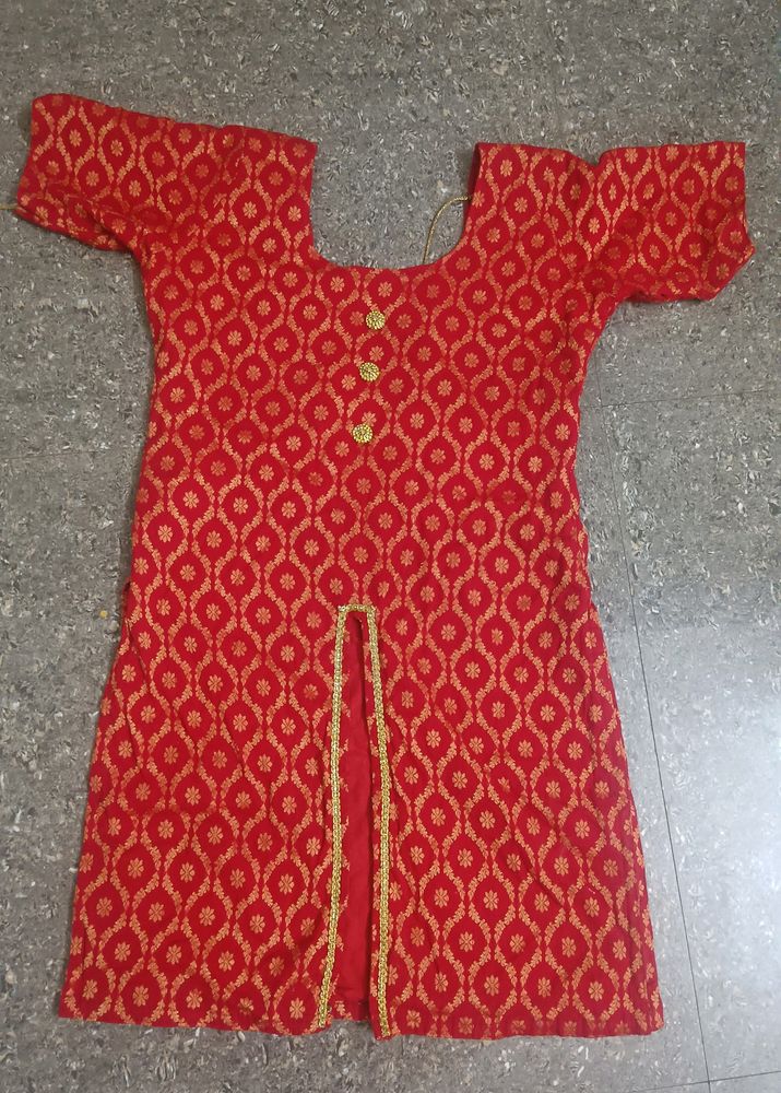 Amazing Red Colour Cotton Kurta