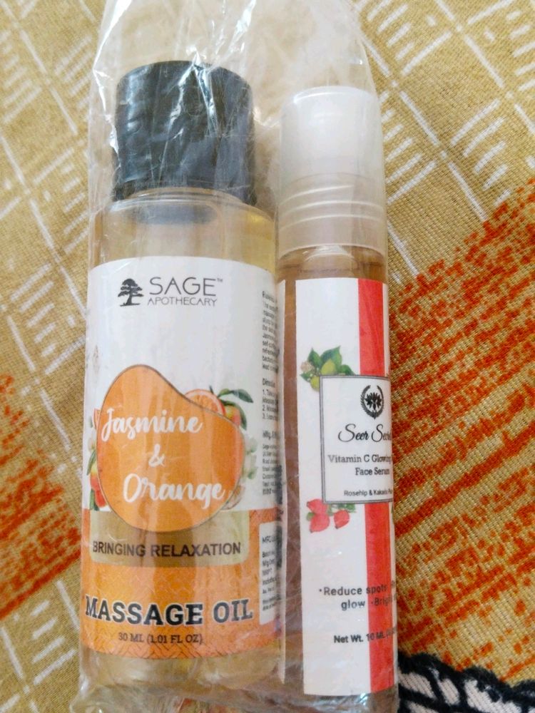 Sage Apthocary Jasmin &Orange Massage Oil & Serum