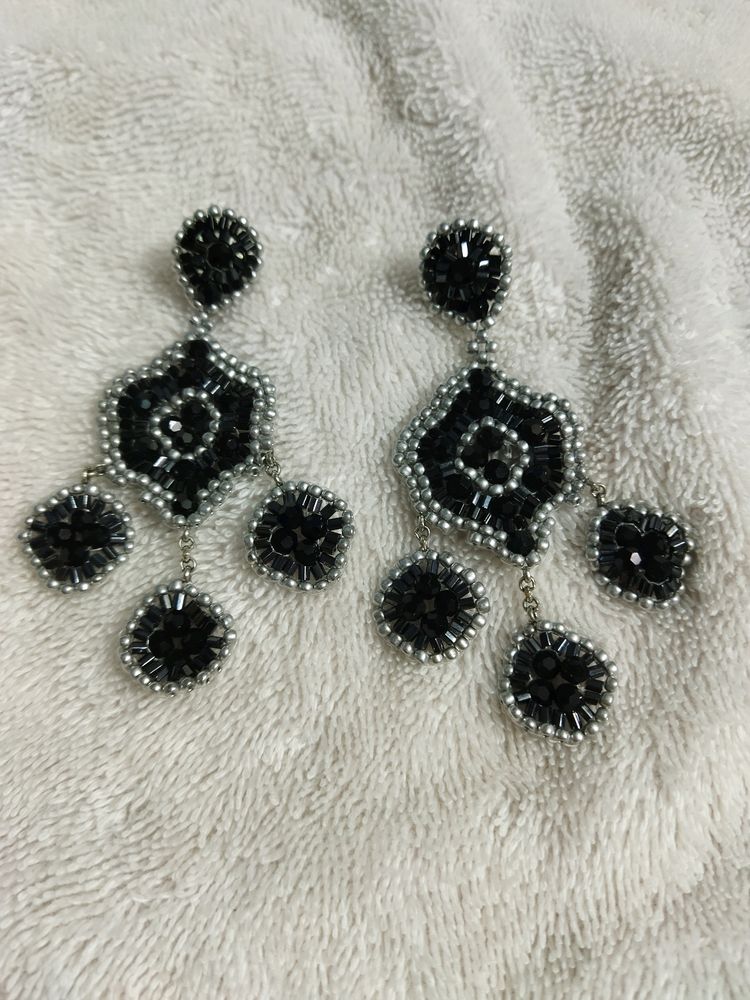 Black-silver Earrings