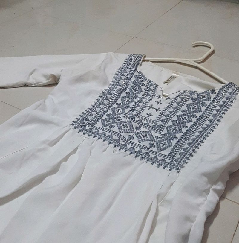 White Short Kurti For Women