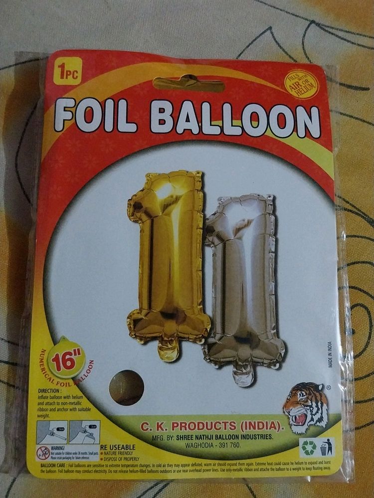 1 Number Foil Balloon