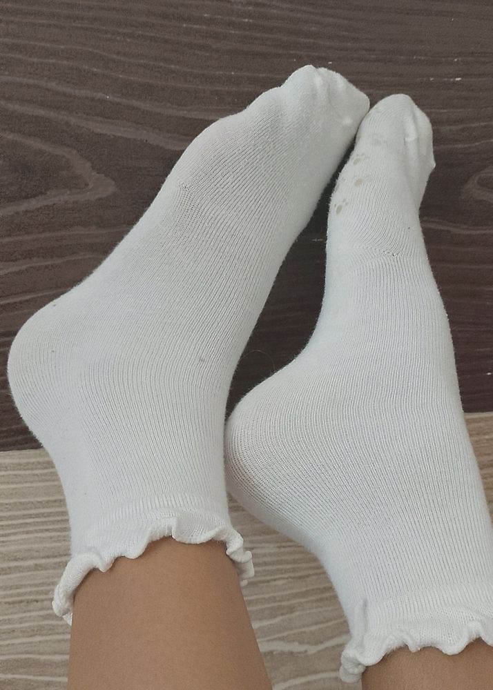 Beautiful White Western Socks.