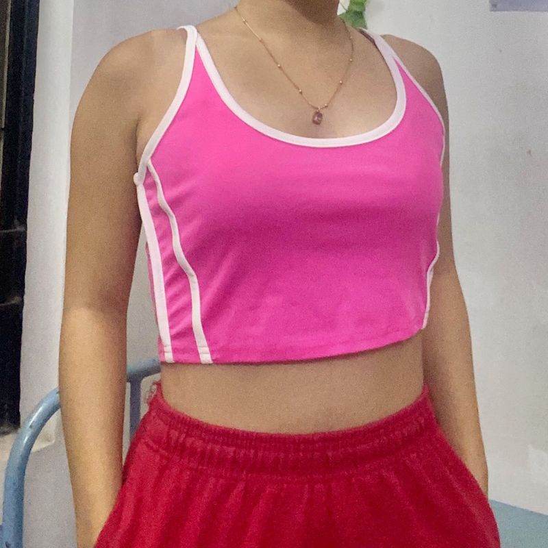 Pink Crop Top