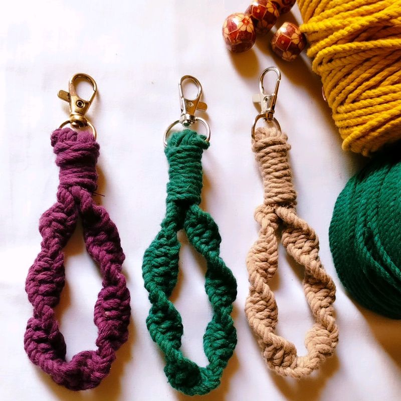 Macrame Twisted Keychains