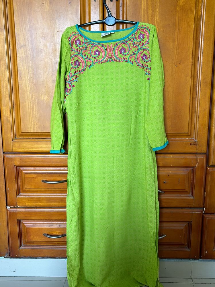 Parrot Green Kurta