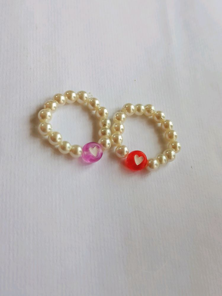 Pearl Ring Combo Of 2