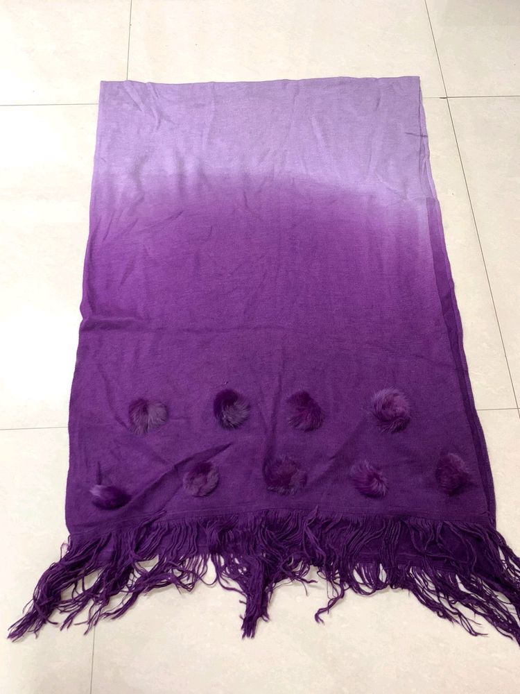 Purple woolen scarf