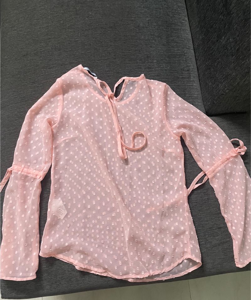 Sheer Baby Pink Top