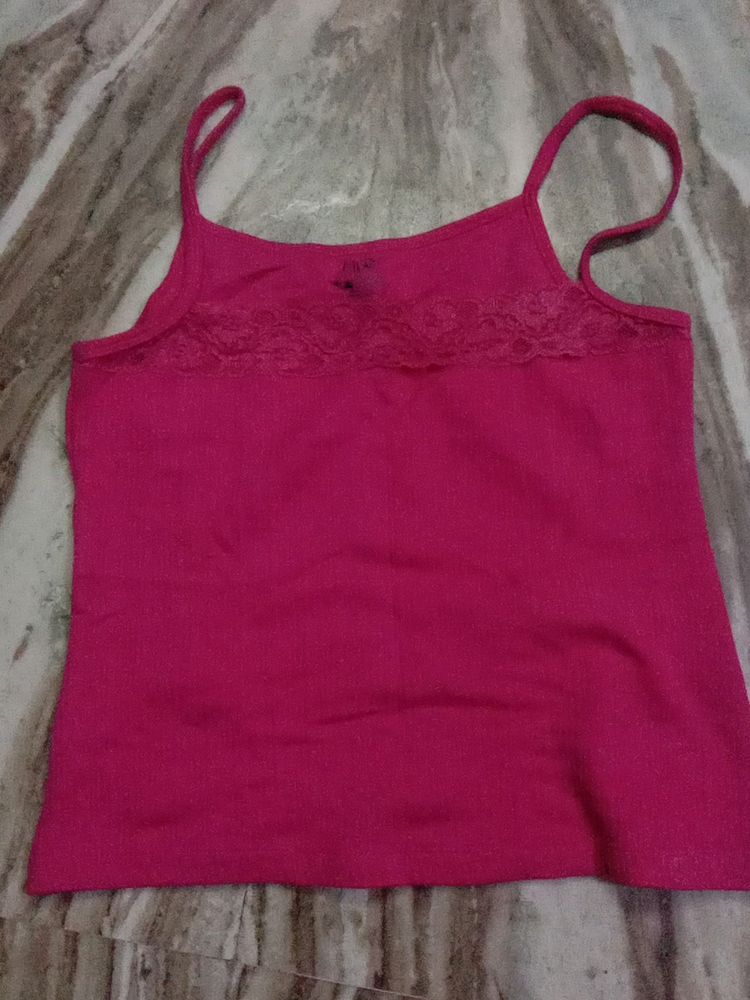 Pink Laced Camisole