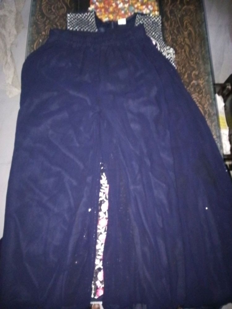 Free Size Navy Blue Sharara