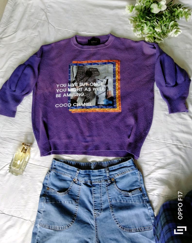 Korean Purple Sweatshirt