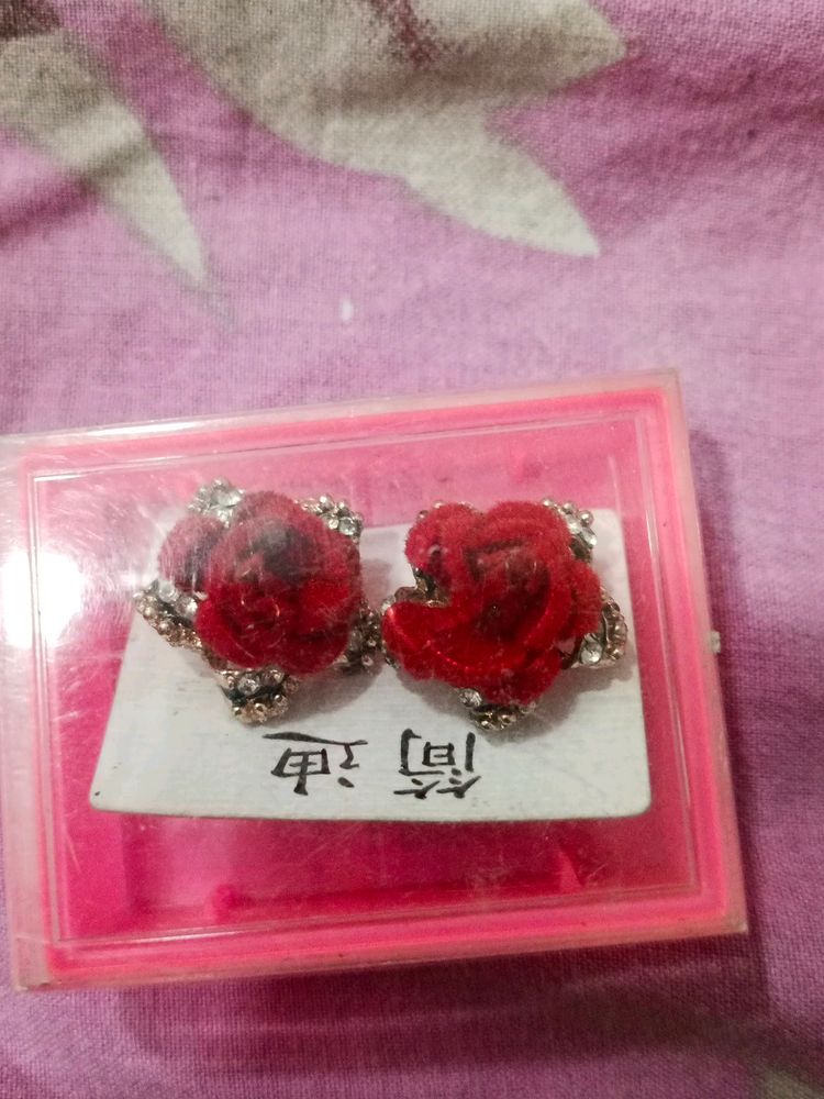 A Beautiful Red Earring