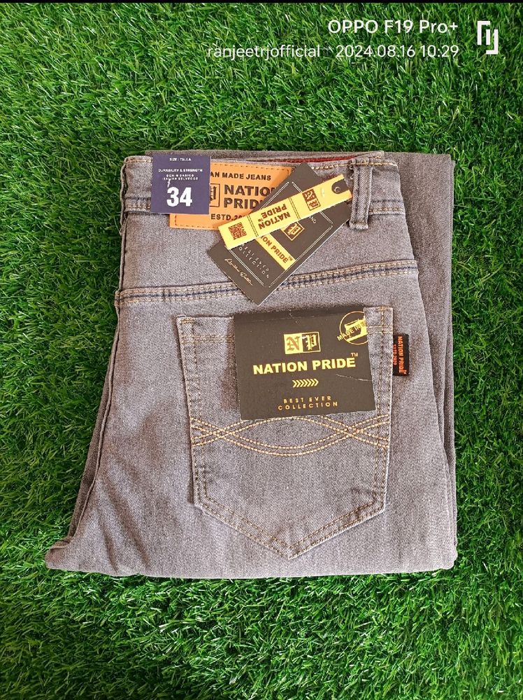 Men's Grey Denim Jeans