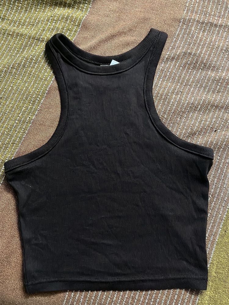 H&M Dark Brown Halter Top