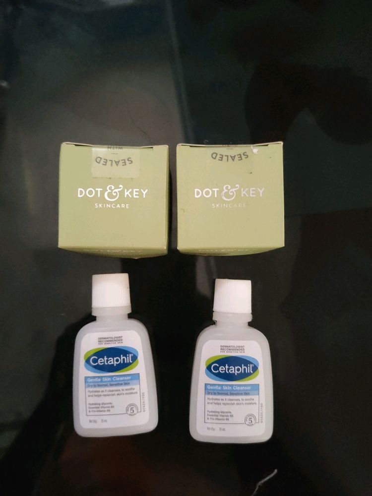 Pack Of 2 Cetaphil And Packof  Two Dot & Key Combo