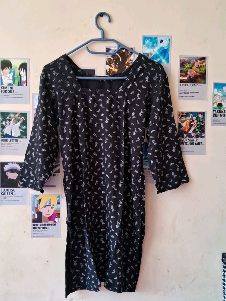 Black Short Kurta