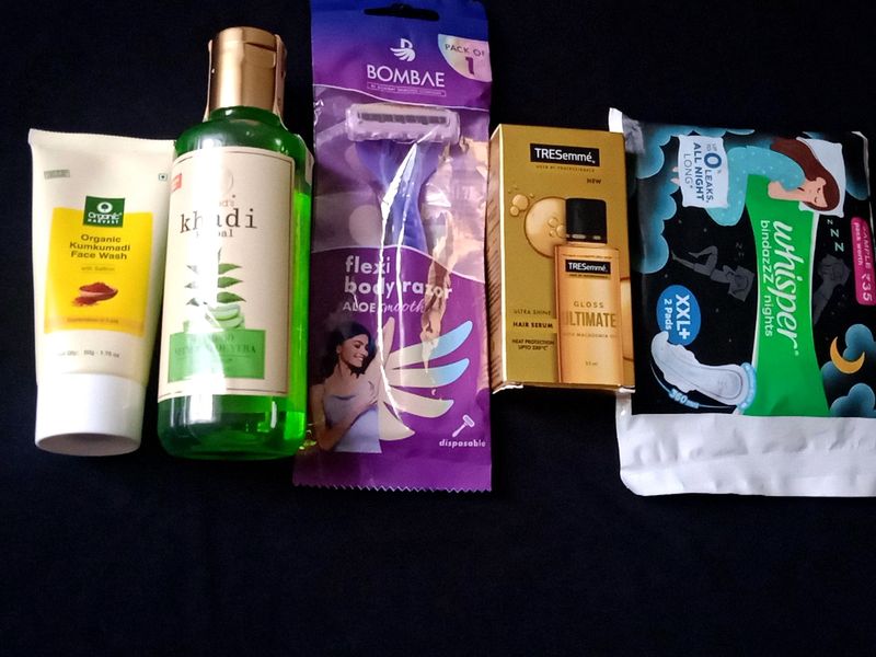 Face Wash,Shampoo,Serum, Women's Razor,sanitarypad