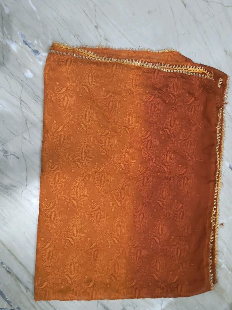 Orange Kadhai Dupatta