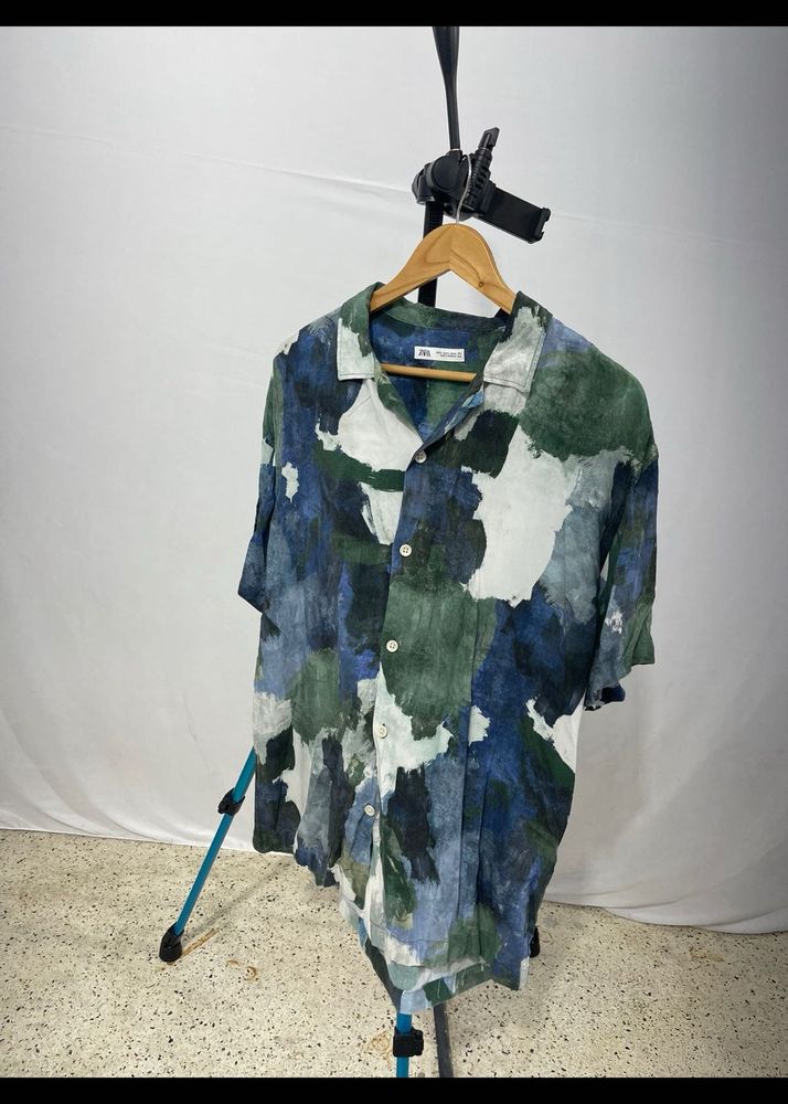 Zara Oversized Abstract Print Shirt - XL