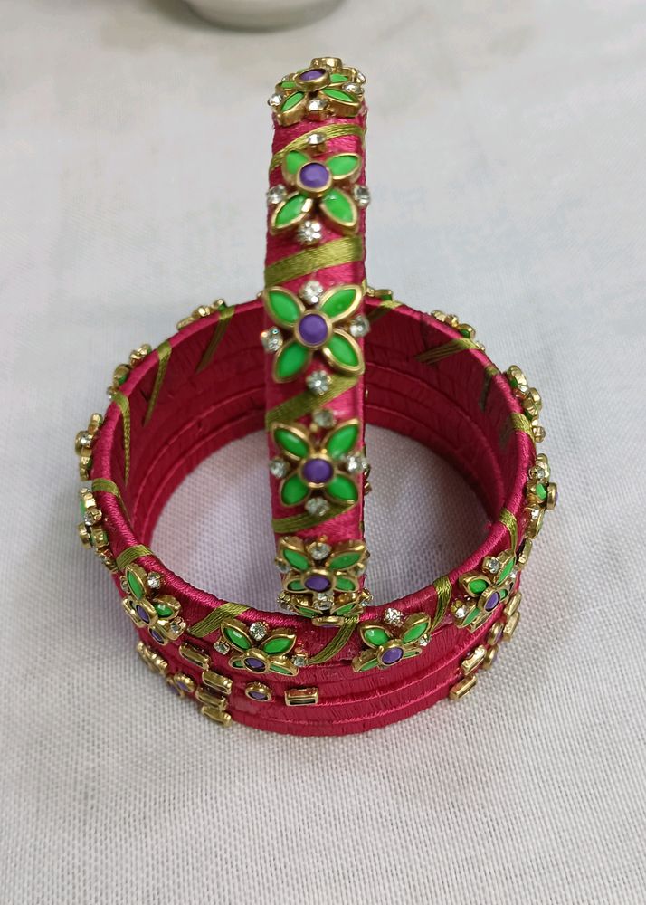 Silk thread Bangle Set