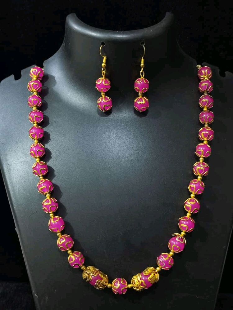 PINK NECKLACE SET