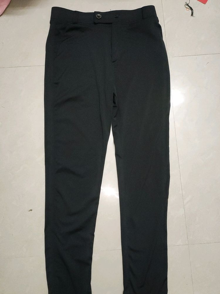 Skinny Fit Black Formal Trouser.