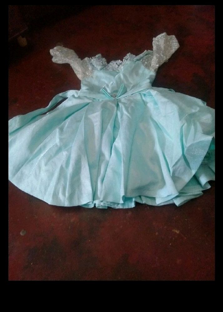 sky blue baby girl dress 1sal 2 sal