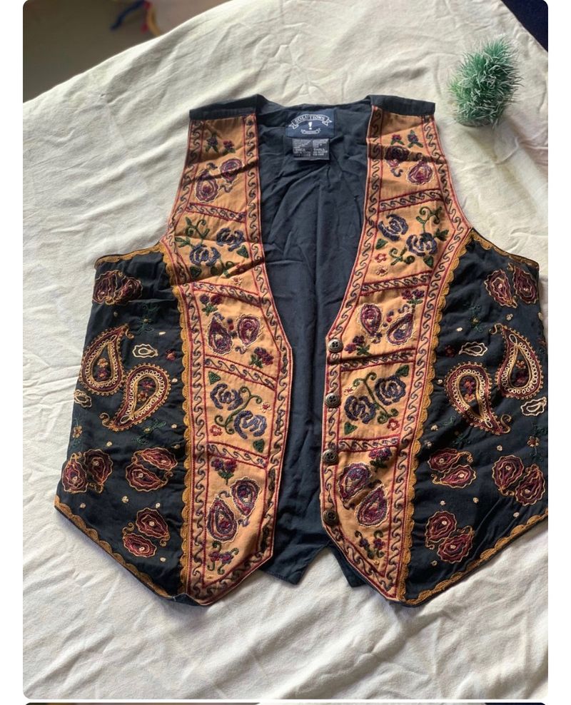 Vintage Unisex Authentic Floral Waistcoat