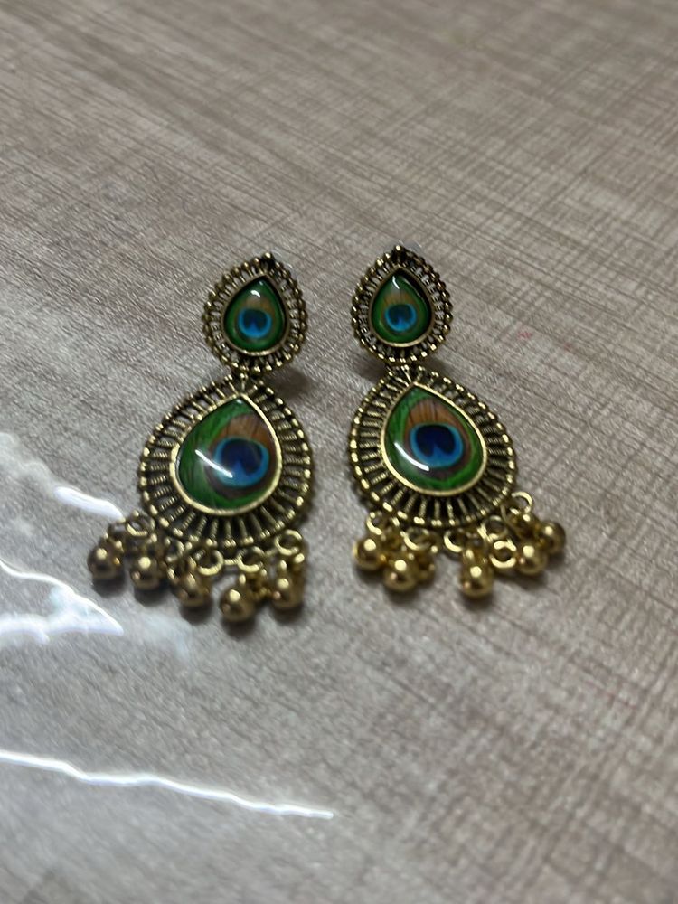 Peacock Design Earring