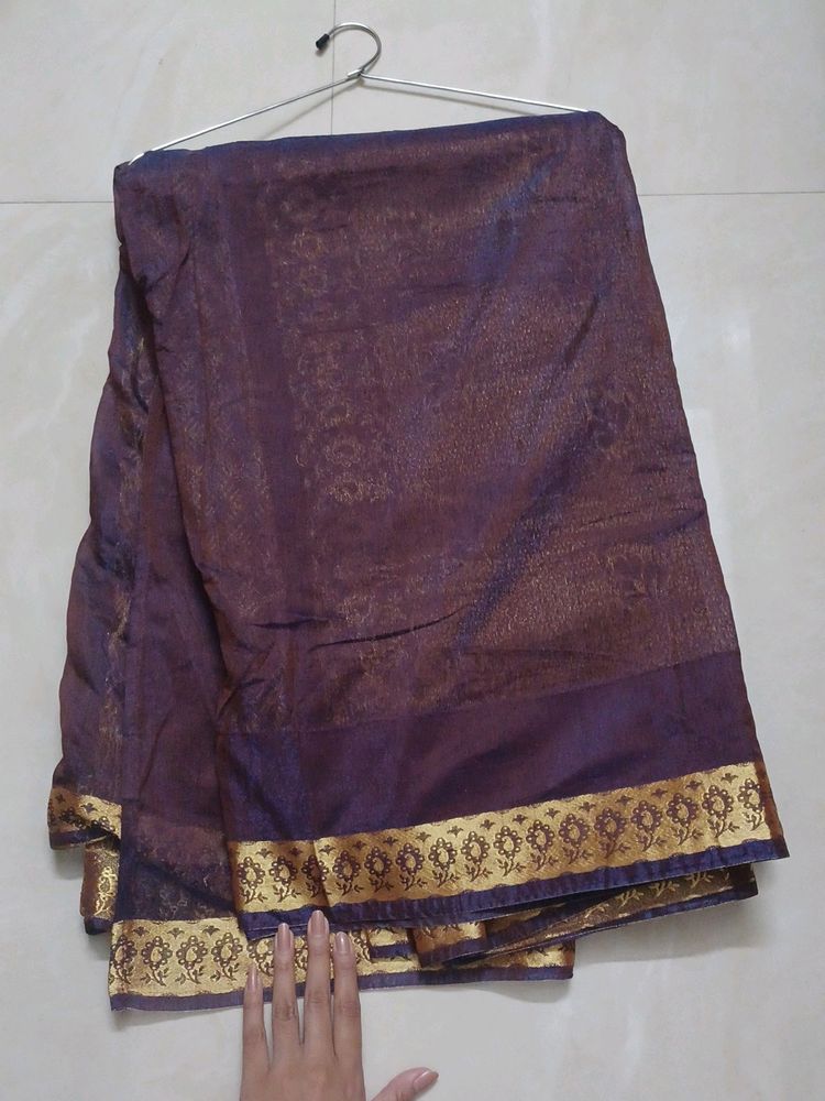 Dark Purple Saree💫