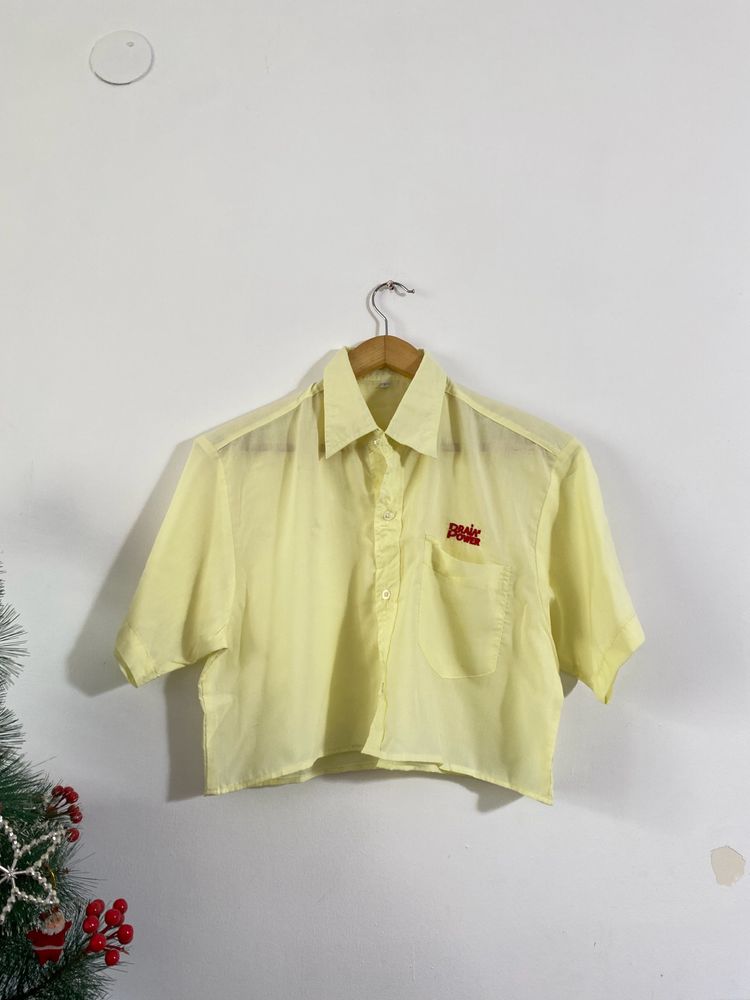 Yellow Crop Shirt