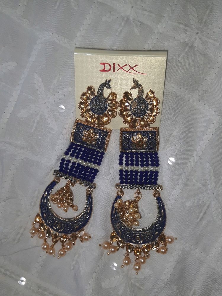 🦋 BRAND NEW GRAND EARINGS WITH PEACOCK DESIGN