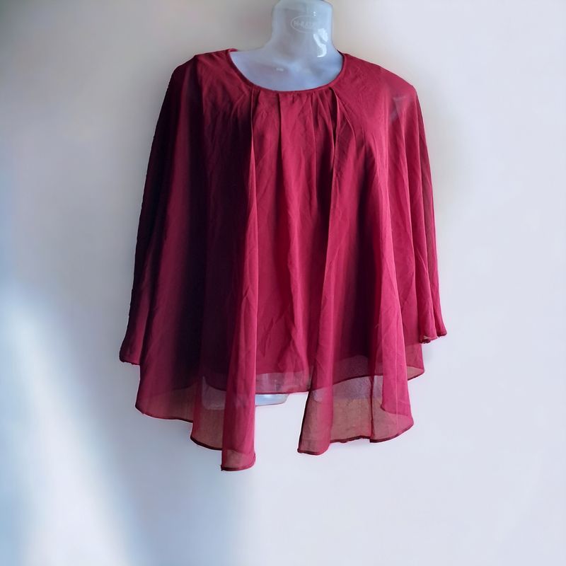 Maroon Western Tops For Women