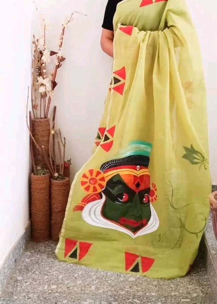 Hand Painted Saree ( Face )