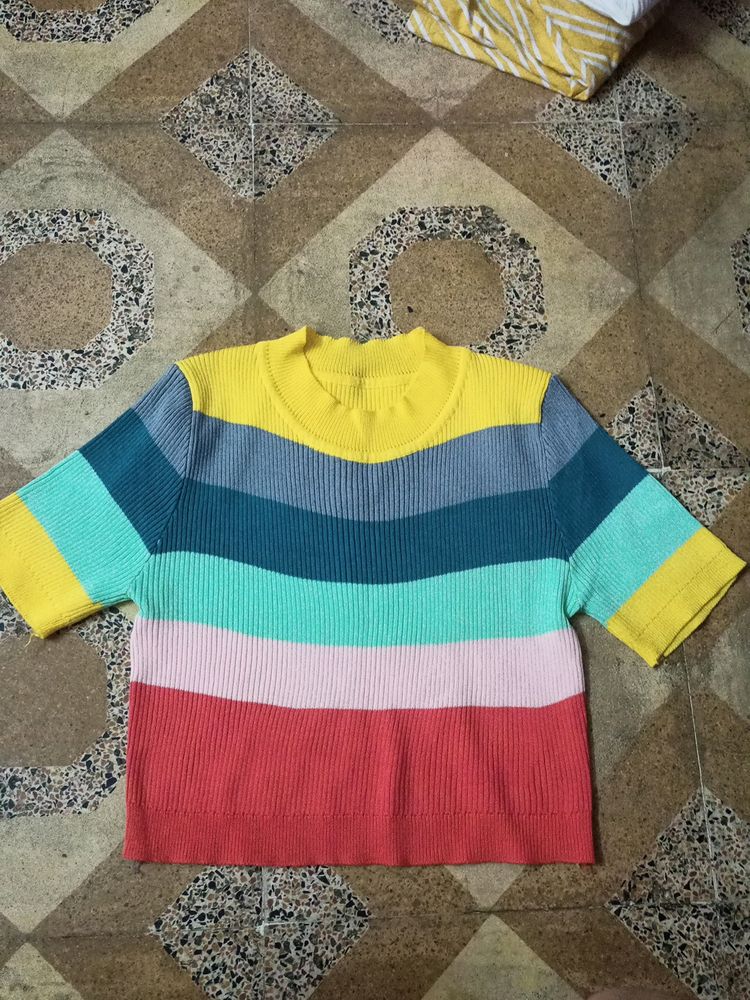 Multi Colour Strachable Tshirt