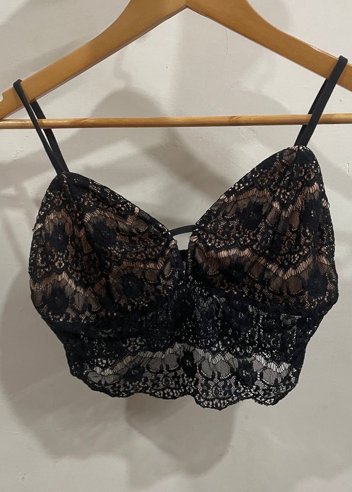 STALK BUY LOVE Black Bralette Top