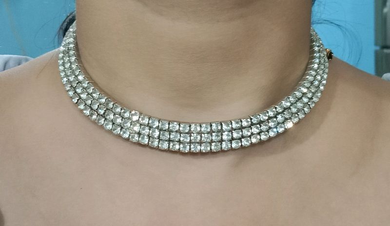 Diamond Choker With Bangles Set