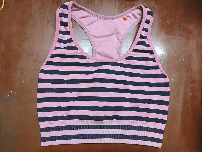 Striped Sports Braa Comfortable And Breathable Fab