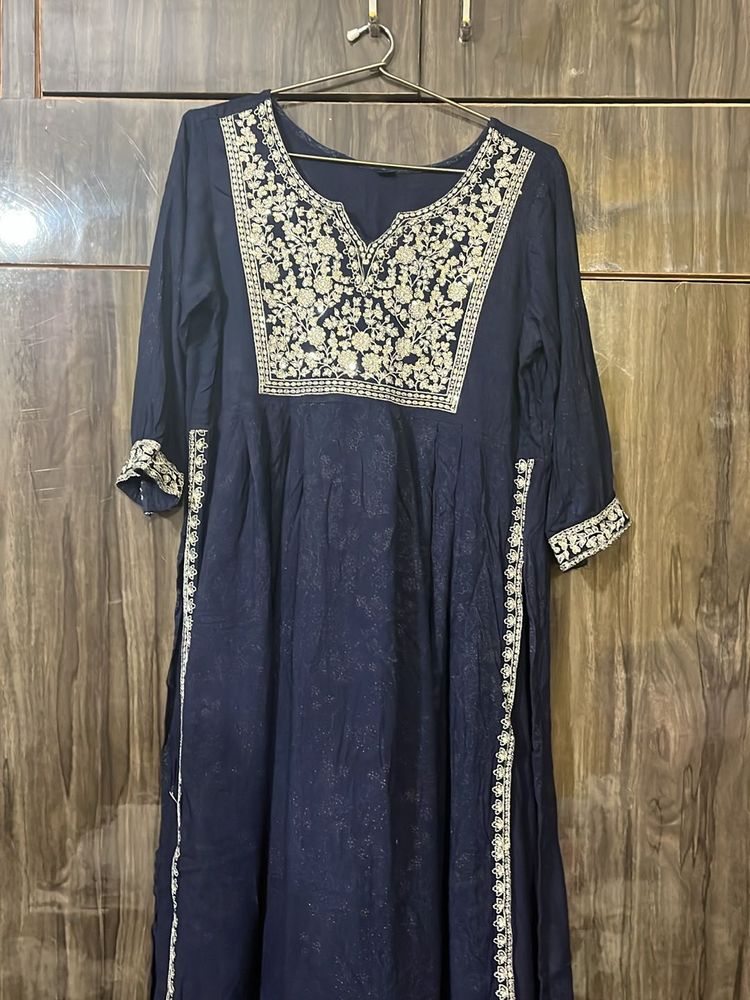 Women Kurta Heavy Embroidery Dress Diwali